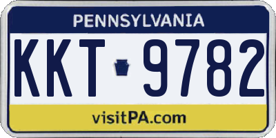 PA license plate KKT9782