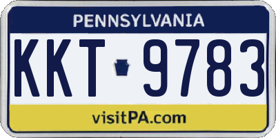PA license plate KKT9783