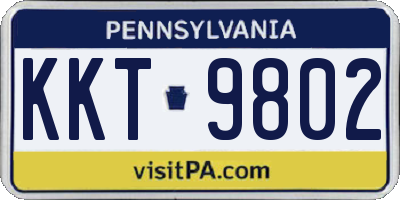 PA license plate KKT9802