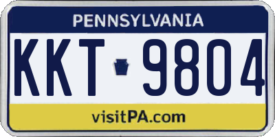 PA license plate KKT9804