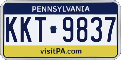 PA license plate KKT9837