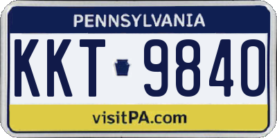 PA license plate KKT9840