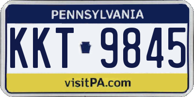 PA license plate KKT9845