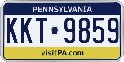 PA license plate KKT9859