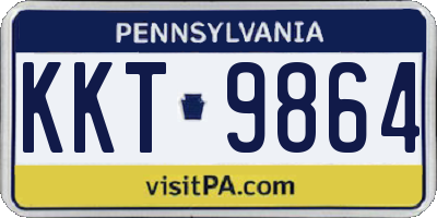 PA license plate KKT9864