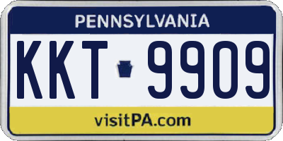 PA license plate KKT9909