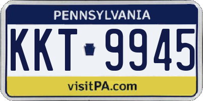 PA license plate KKT9945
