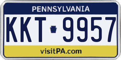 PA license plate KKT9957