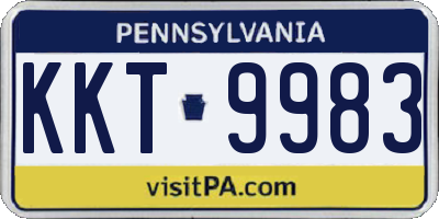 PA license plate KKT9983
