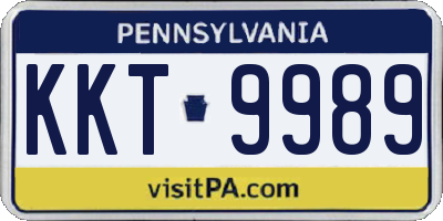 PA license plate KKT9989