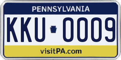 PA license plate KKU0009