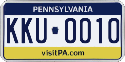 PA license plate KKU0010