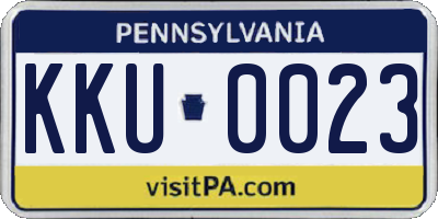PA license plate KKU0023