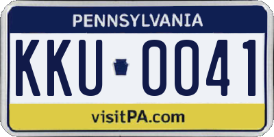 PA license plate KKU0041