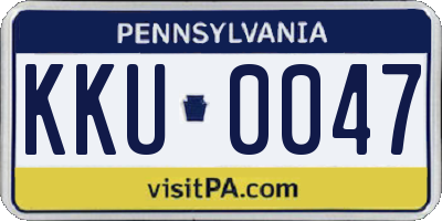 PA license plate KKU0047
