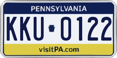 PA license plate KKU0122