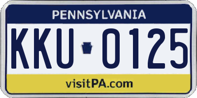 PA license plate KKU0125