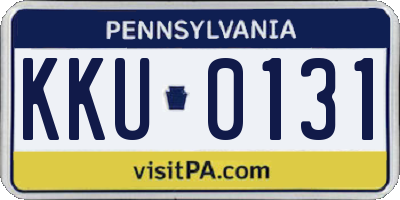 PA license plate KKU0131
