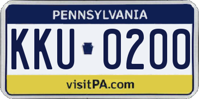 PA license plate KKU0200