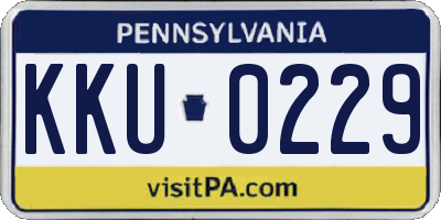 PA license plate KKU0229