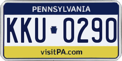PA license plate KKU0290