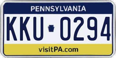 PA license plate KKU0294