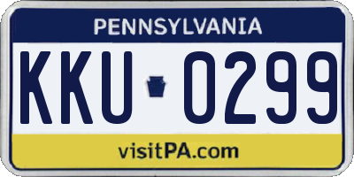 PA license plate KKU0299