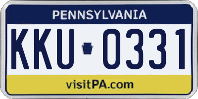 PA license plate KKU0331