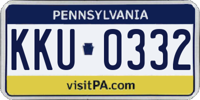 PA license plate KKU0332