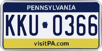 PA license plate KKU0366