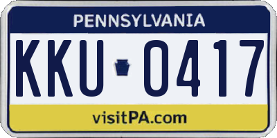 PA license plate KKU0417