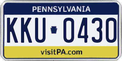 PA license plate KKU0430