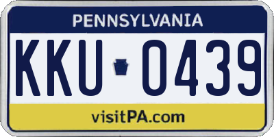 PA license plate KKU0439