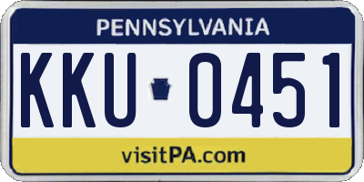 PA license plate KKU0451