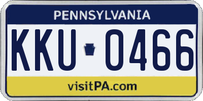 PA license plate KKU0466