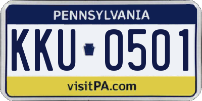 PA license plate KKU0501