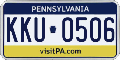 PA license plate KKU0506