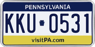 PA license plate KKU0531