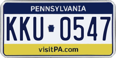 PA license plate KKU0547