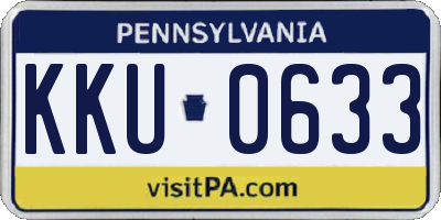 PA license plate KKU0633