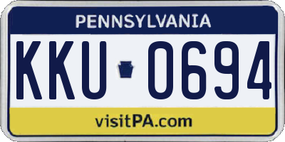 PA license plate KKU0694