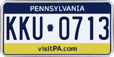 PA license plate KKU0713