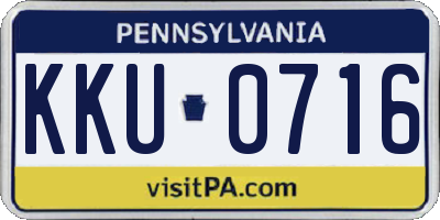 PA license plate KKU0716