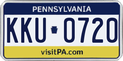 PA license plate KKU0720