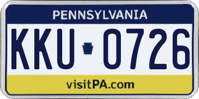 PA license plate KKU0726