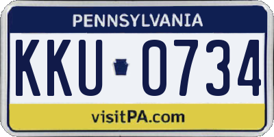 PA license plate KKU0734