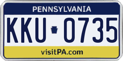 PA license plate KKU0735