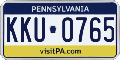 PA license plate KKU0765
