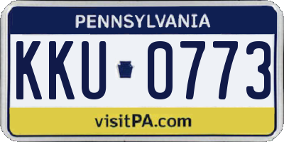 PA license plate KKU0773