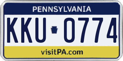 PA license plate KKU0774